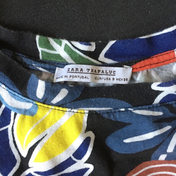 Zara Floral Tunic // Abstract Print Shirt Dress - Picture 2 of 4